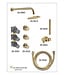 Inbouwthermostaat Caral Compleet Geborsteld Messing - 25cm Douche (PVD)