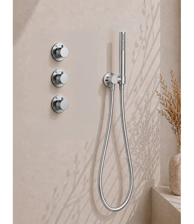 Inbouwthermostaat Caral Chroom met Hoofddouche 25cm & Handdouche