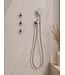 Inbouwthermostaat Caral Geborsteld Staal met Hoofddouche 25cm & Handdouche 3-standen