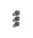 Inbouwthermostaat Caral Geborsteld Messing (PVD) met Hoofddouche 25cm & Handdouche 3-standen