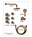 Inbouwthermostaat Caral Geborsteld Brons Koper (PVD) met Hoofddouche 25cm & Handdouche 3-standen
