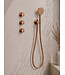 Inbouwthermostaat Caral Geborsteld Brons Koper (PVD) met Hoofddouche 25cm & Handdouche 3-standen