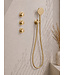 Inbouwthermostaat Caral Geborsteld Messing (PVD) met Hoofddouche 30cm & Handdouche 3-standen
