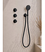 Inbouwthermostaat Caral Mat Zwart met Hoofddouche 30cm & Handdouche 3-standen