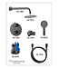 Inbouwthermostaat Set Caral – Gunmetal (PVD) - 25cm Hoofddouche & Handdouche 3-standen