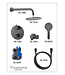 Inbouwthermostaat Set Caral – Gunmetal (PVD) - 30cm Hoofddouche & Handdouche 3-standen