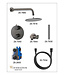 Inbouwthermostaat Set Caral – Gunmetal (PVD) - 30cm Hoofddouche & Handdouche