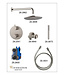 Inbouwthermostaat Set Caral – Geborsteld Staal - 30cm Hoofddouche & Handdouche 3-standen - Copy