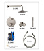 Inbouwthermostaat Set Caral – Geborsteld Staal - 25cm Hoofddouche & Handdouche