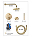 Inbouwthermostaat Set Caral – Geborsteld Messing (PVD) - 25cm Hoofddouche & Handdouche