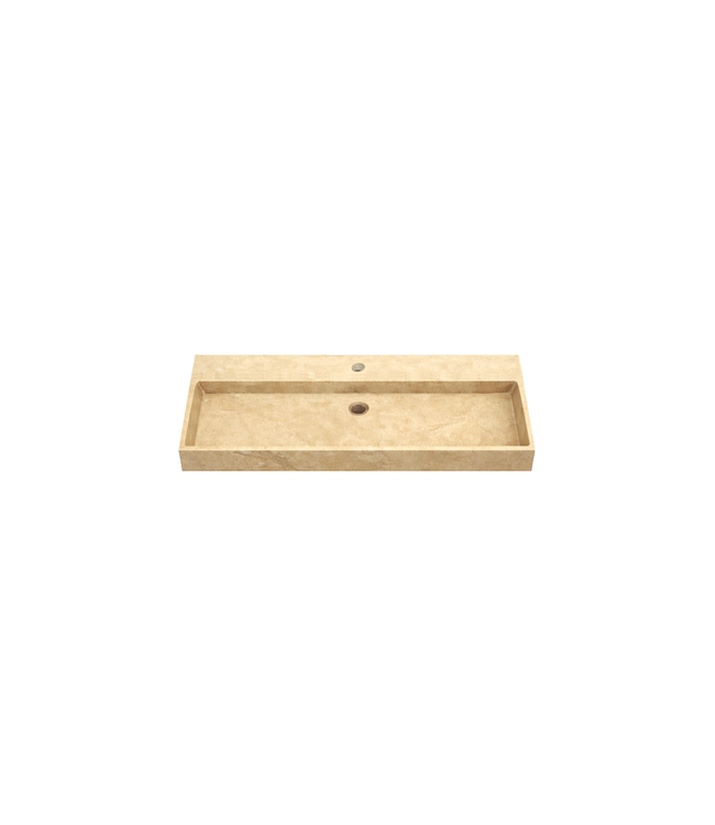 Wastafel Travertin 100x46 cm (Beige/Zand) – Gezoet Natuursteen