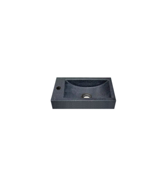 DutchLine Fontein Graniet Mat Zwart (36x18x10 cm) Links | DutchLine Toiletfontein