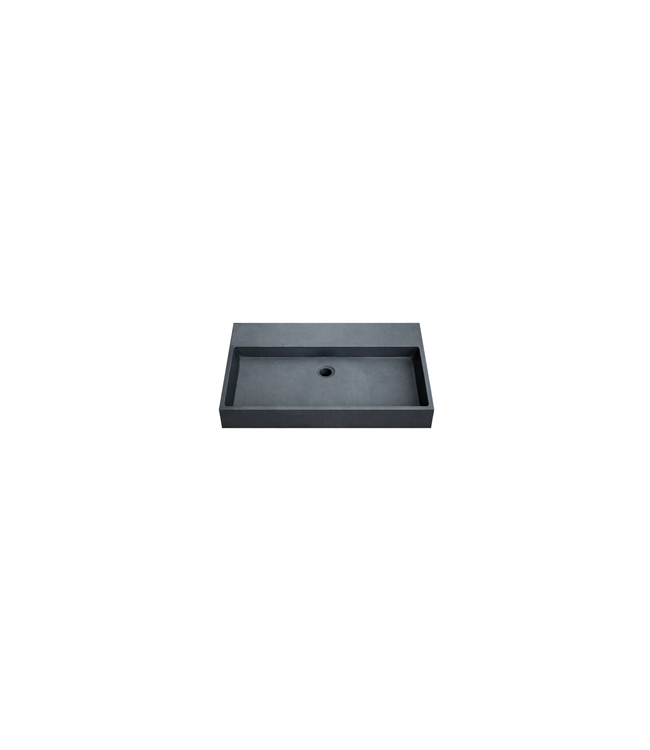 Wastafel Graniet Mat Zwart 60x46cm – DutchLine Wasbak