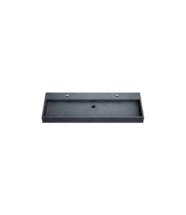 Wastafel Graniet Mat Zwart 120x46cm Enkelbak – DutchLine Wasbak