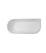 Halfvrijstaand ligbad met ribbels – Shell Glans Wit 180x80cm
