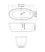 Vrijstaand ligbad met ribbels – Shell Glans Wit 180x80cm