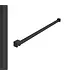 DutchLine Profielset Mat Zwart (PVD) T.B.V. Slim Douchewanden - Met muurprofiel 200cm & Stabilisatiestang 120cm