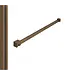 DutchLine Profielset Geborsteld brons koper (PVD) T.B.V. Slim Douchewanden - Met muurprofiel 200cm & Stabilisatiestang 120cm