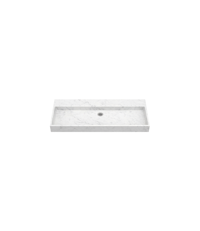 Wastafel Bianco Carrara 100x46 cm – Gezoet Natuursteen Wasbak