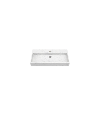 DutchLine Wastafel Bianco Carrara 80x46 cm – Gezoet Natuursteen Wasbak