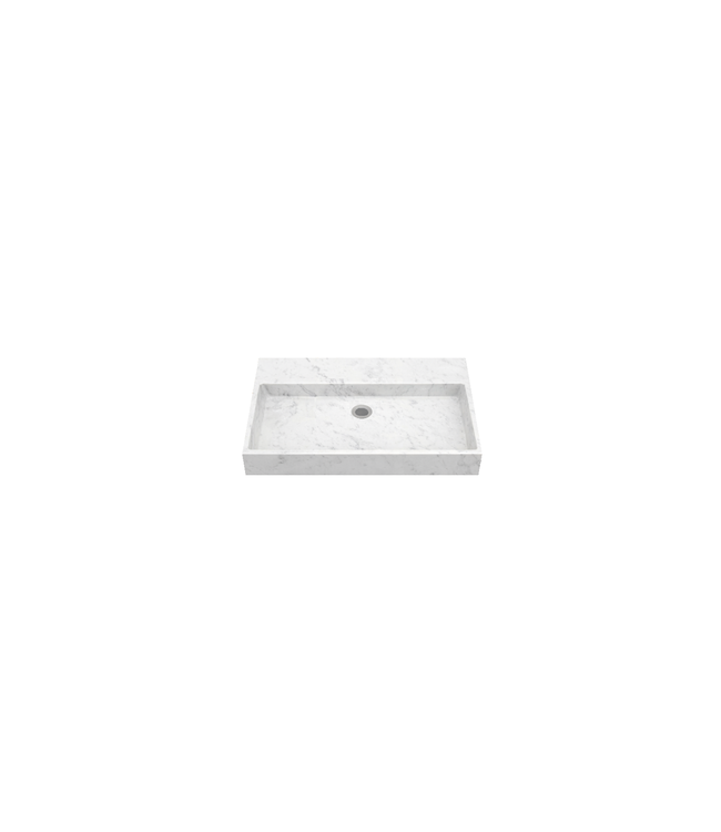 Wastafel Bianco Carrara 60x46 cm – Gezoet Natuursteen Wasbak