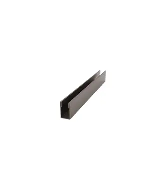 DutchLine Losse Muurprofiel voor Smart Douchewand Gunmetal 200cm - Geschikt voor 8mm