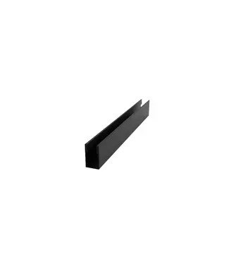 DutchLine Losse Muurprofiel voor Smart Douchewand Mat Zwart 200cm - Geschikt voor 8mm