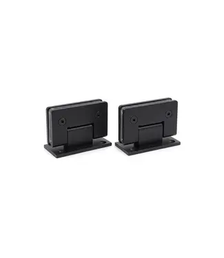 DutchLine Scharnierset Mat Zwart (PVD) voor Profielloze Nisdeuren (90x55x50 mm)