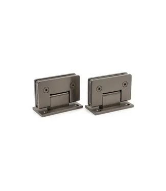 DutchLine Scharnierset Gunmetal (PVD) voor Profielloze Nisdeuren (90x55x50 mm)