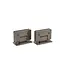 DutchLine Scharnierset Gunmetal (PVD) voor Profielloze Nisdeuren (90x55x50 mm)