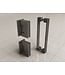 Scharnierset & Greep Less Gunmetal (PVD) | t.b.v.Profielloos nisdeur