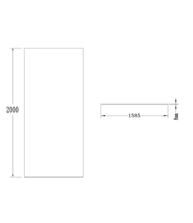 Glazen Douchewand Smart 160x200cm 8mm | Nano Coating