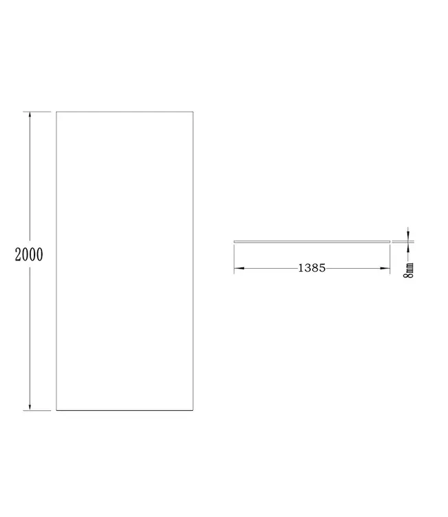 Glazen Douchewand Smart 140x200cm 8mm | Nano Coating
