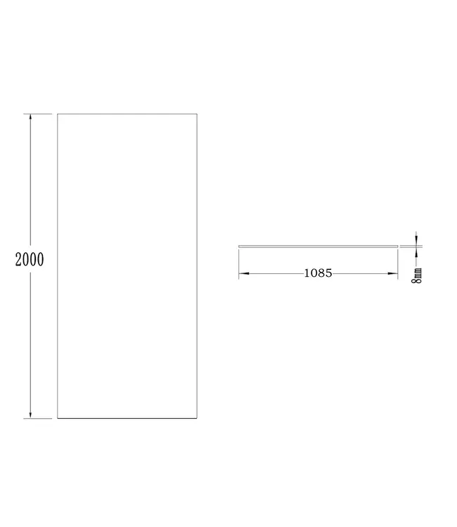 Glazen Douchewand Smart 110x200cm 8mm | Nano Coating