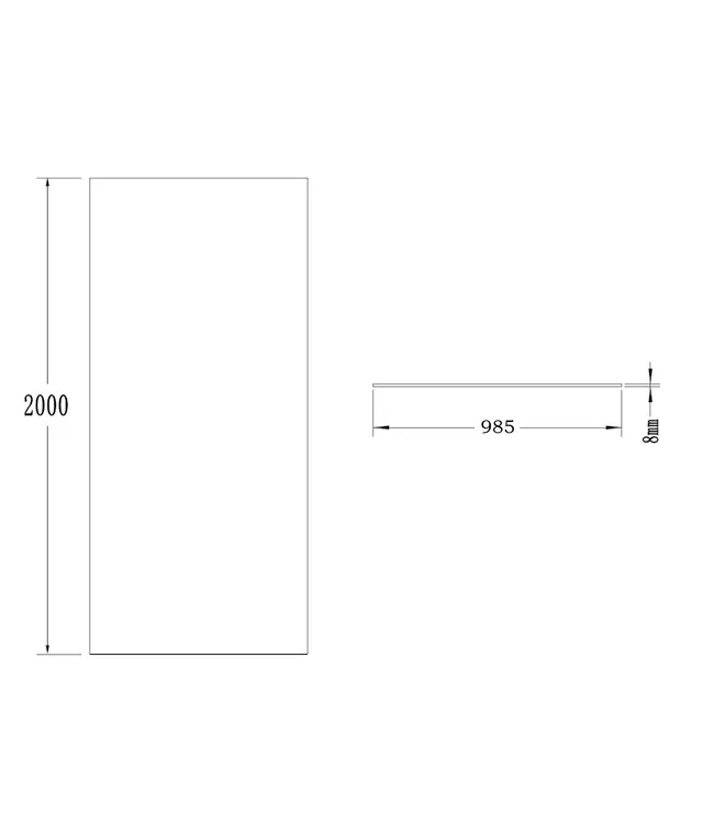 Glazen Douchewand Smart 100x200cm 8mm | Nano Coating