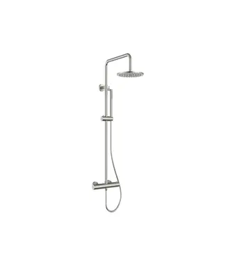 DutchLine Opbouw Regendouche set S-250 Geborsteld Staal (PVD) 25cm hoofddouche
