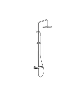 DutchLine Opbouw Regendouche set S-250 Chroom 25cm hoofddouche