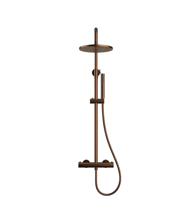 Opbouw Regendouche set S-250 Geborsteld Brons Koper (PVD) 25cm hoofddouche