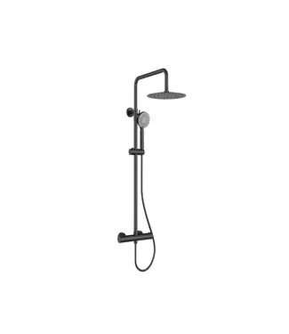 DutchLine Opbouw Regendouche set PRO 200 Mat Zwart 20cm hoofddouche