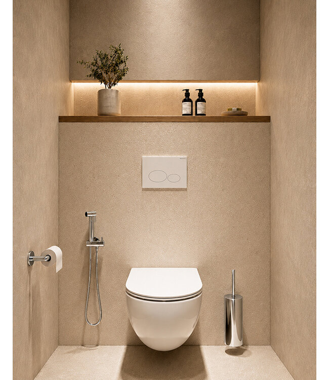 Bidetset met handdouche en doucheslang chroom 1/2" - 29.4305