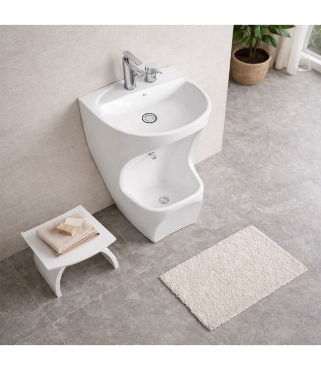 Wastafel Rituele Wassing WUDU | Abdest & Woedoe Meubel Keramisch Wit