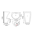 Wastafel Rituele Wassing WUDU | Abdest & Woedoe Meubel Keramisch Wit
