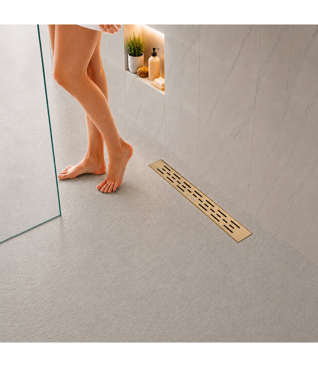 Douchegoot 70cm Mat Bruin Brons | PVD Coating & Extra Ondiep