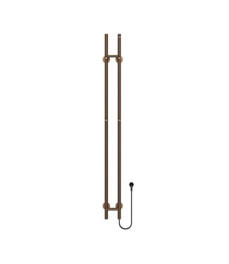 BELRAD Elektrische Staaf Handdoekradiator Rod Mat Bruin Brons Dubbel 120 Watt