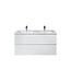 Wastafelonderkast Sally XL 118x60x45,3cm - Glans Wit (Greeploos & Softclose)