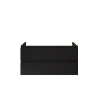ALONI Wastafelonderkast Sally XL 118x60x45,3cm - Mat Zwart (Greeploos & Softclose)