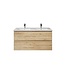 Wastafelonderkast Sally XL 118x60x45,3cm - Safir Eiken (Greeploos & Softclose)