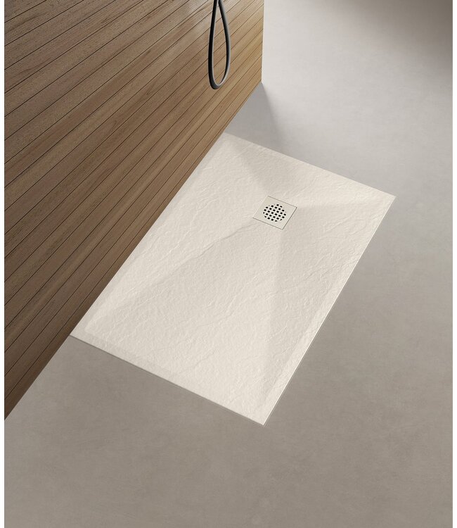 Douchebak Composiet Stonea Beige 100x120cm Antislip & Inkortbaar