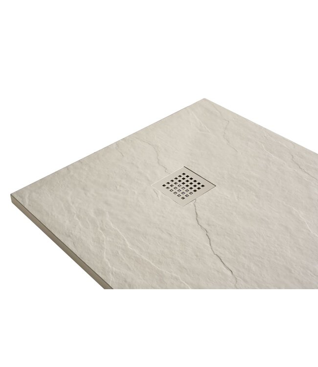 Douchebak Composiet Stonea Beige 100x120cm Antislip & Inkortbaar