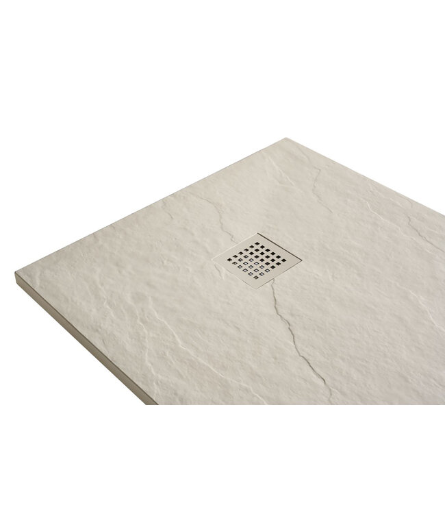 Douchebak Composiet Stonea Beige 100x100cm Antislip & Inkortbaar